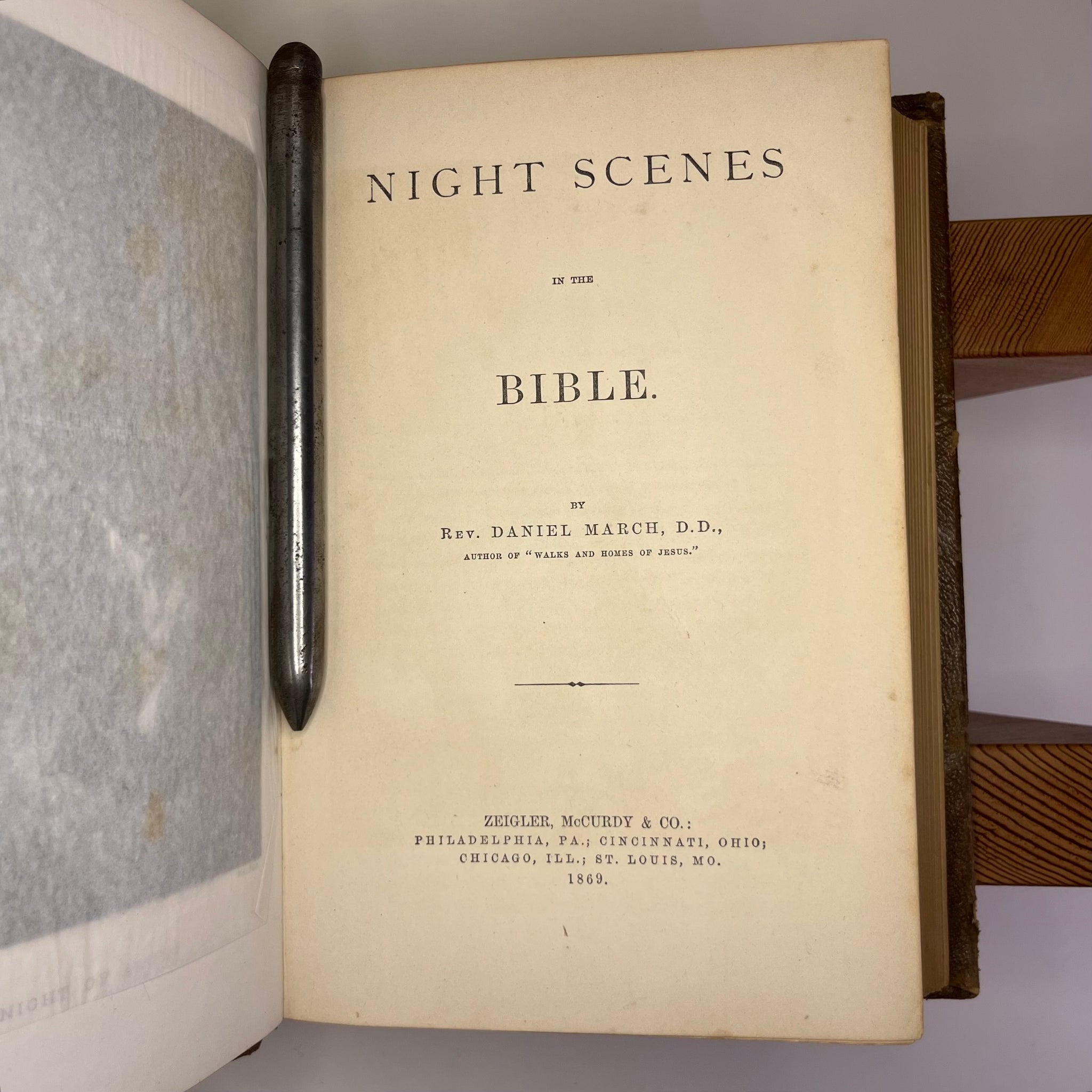 1869 Night Scenes In The Bible Illustrated by Rev. Daniel March